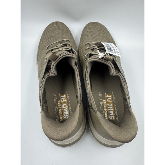 Skechers Men's Classic Fit Sneakers with Air-Cooled Memory Foam Tan Beige Sz 12 - Picture 5 of 14